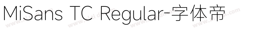 MiSans TC Regular字体转换